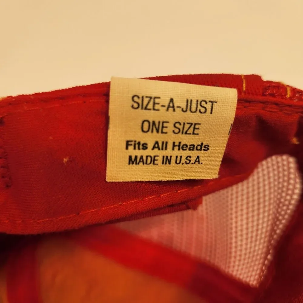 Vintage Trucker Hat Mesh Cap Snapback Adjustable Vintage Pierce Firetrucks Red